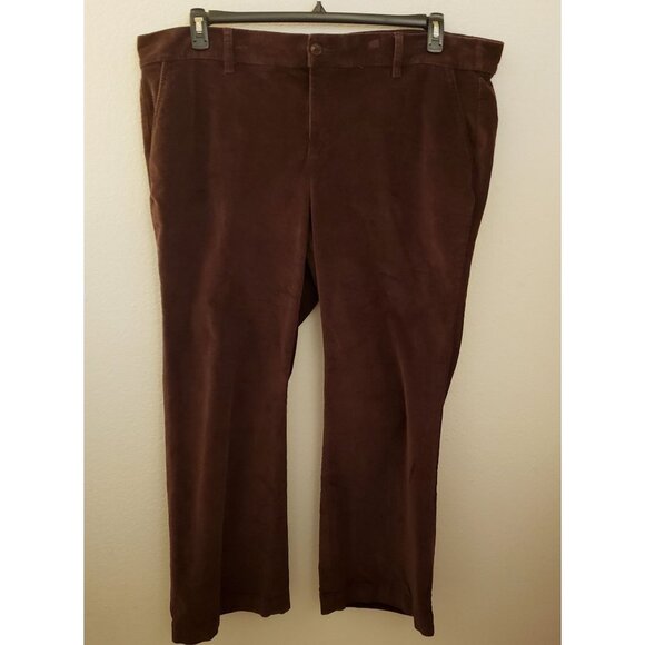 Torrid Brown Corduroy Comfort Flex High Rise Boot Cut Trouser Jean 22R EUC - Picture 3 of 10
